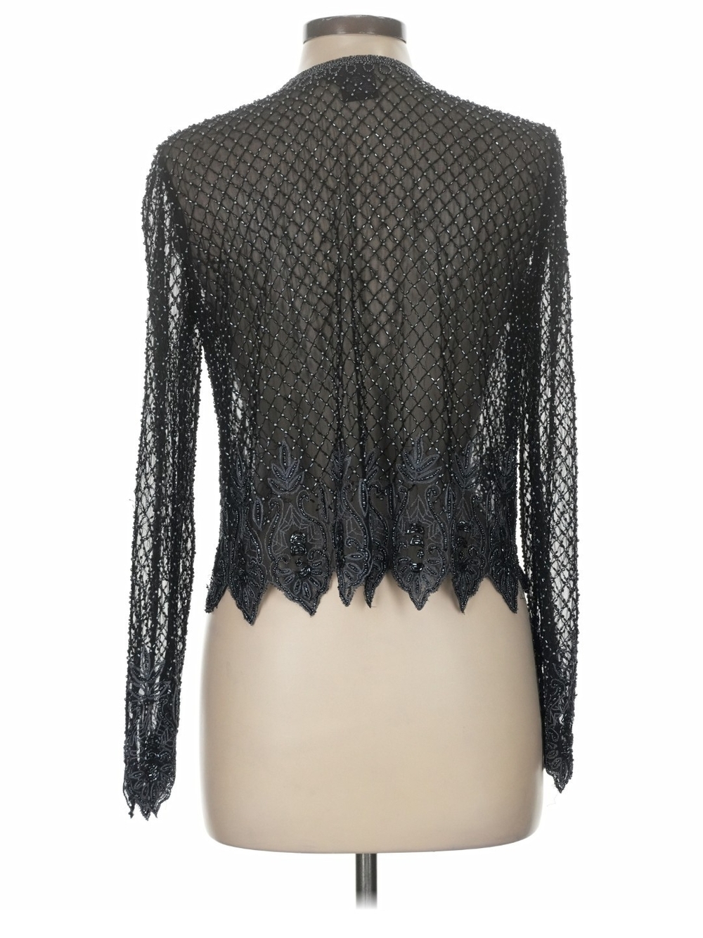 MARINA Black Beaded Evening Jacket - Picture 3 of 5